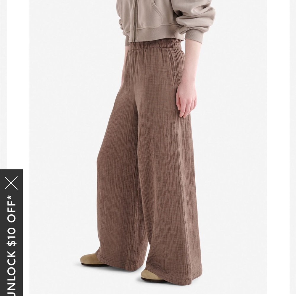 Organic Cotton Wide-Leg Pants